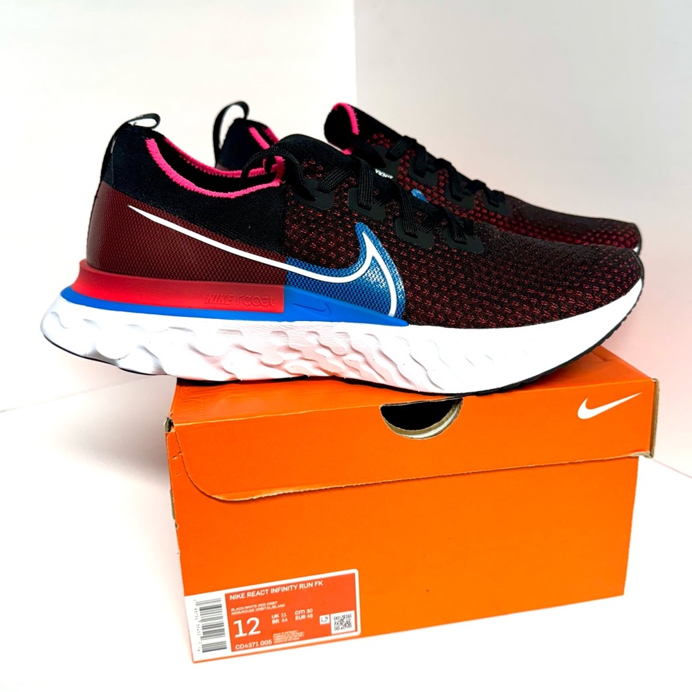 Men’s NIKE REACT INFINITY RUN FK Red Orbit Size 12